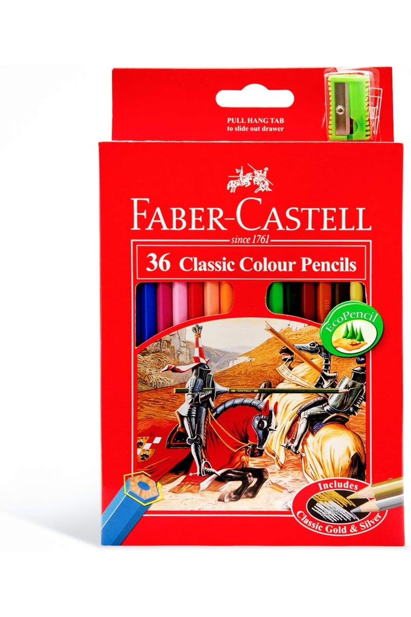 Faber-Castell Classic Colour Pencils 36 Colours (Cardboard Box) - Image 1